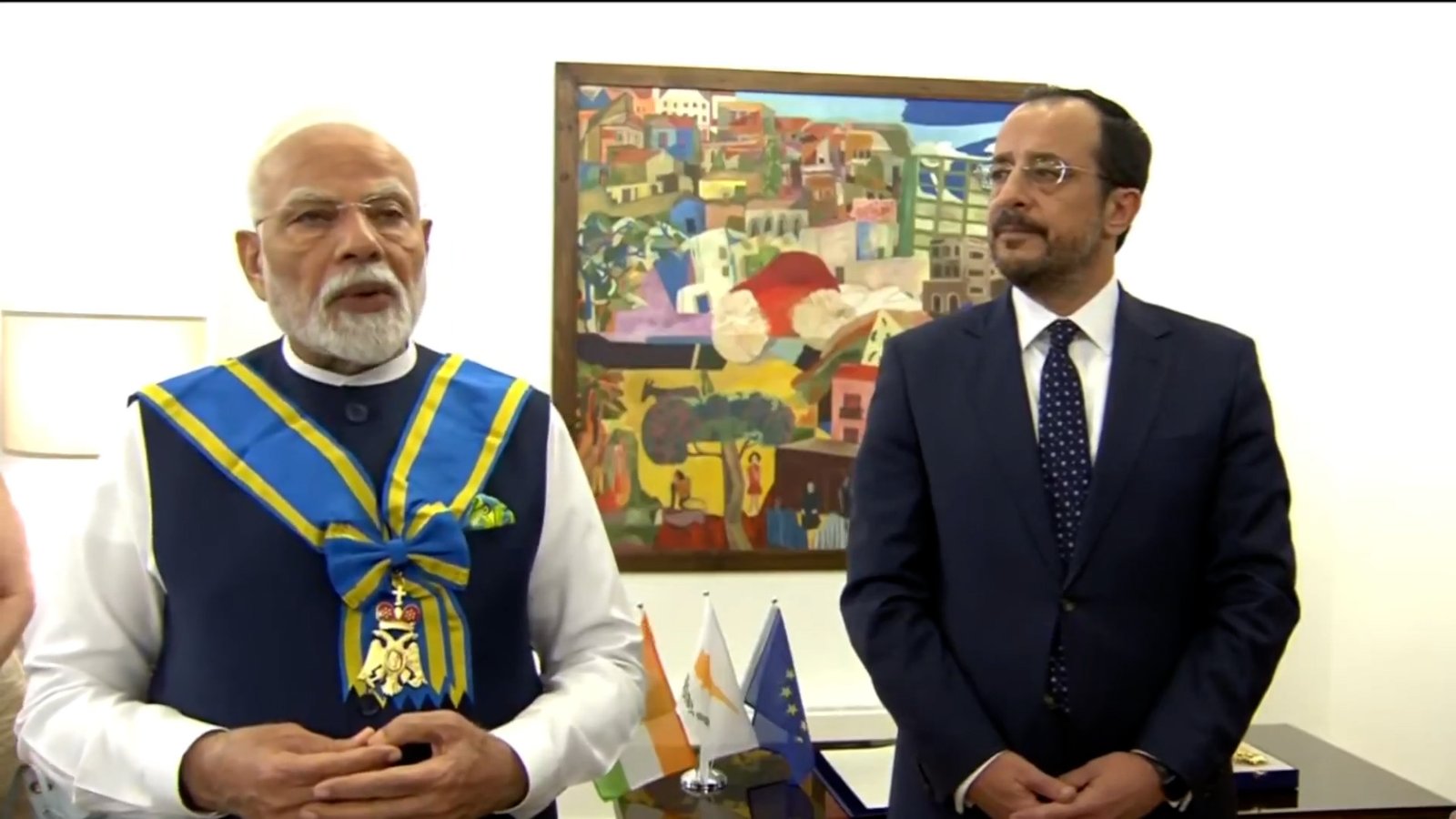 साइप्रस में पीएम मोदी को मिला सर्वोच्च नागरिक सम्मान